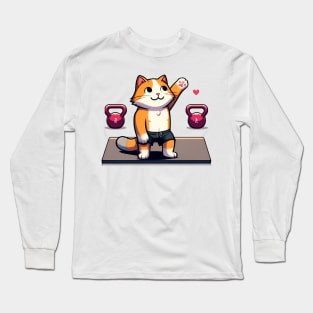 Kettlebell Kitty's Hi-Five Long Sleeve T-Shirt